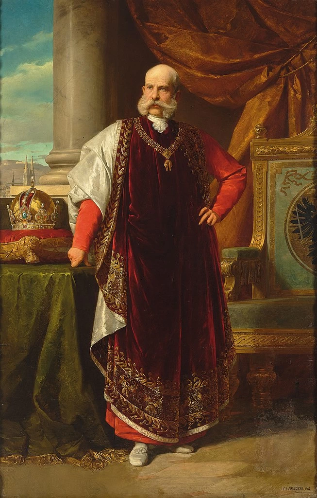 Ritratto del vecchio imperatore nei paramenti dell'Ordine del Toson d'Oro